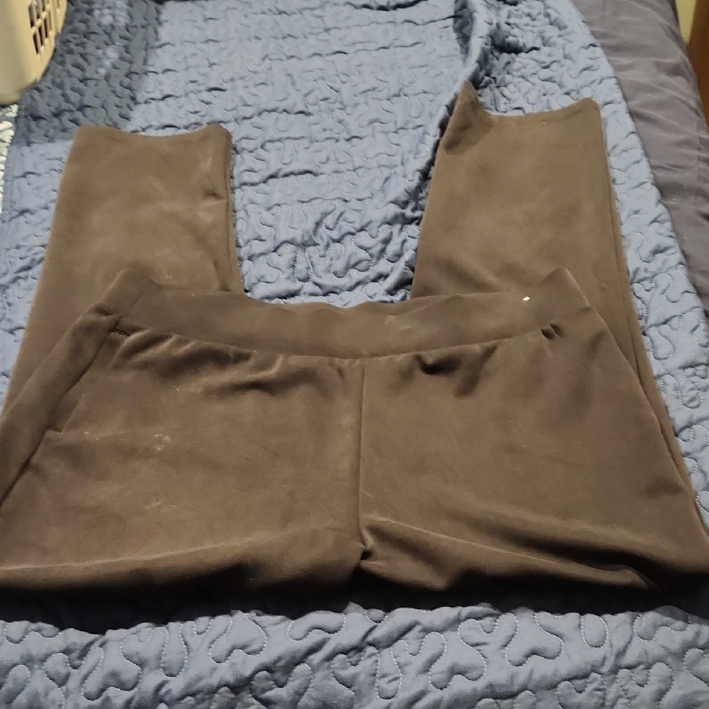 Women's Black Rayon Blend Casual Ankle Pants, Size Xxl Tall,  Flx Brand
